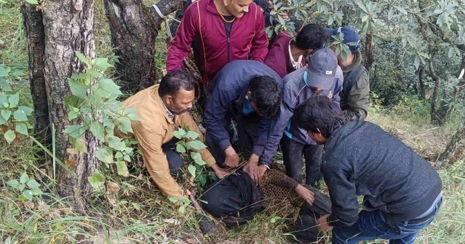  ं भालू के हमले से घायल महिला जंगल में मिली