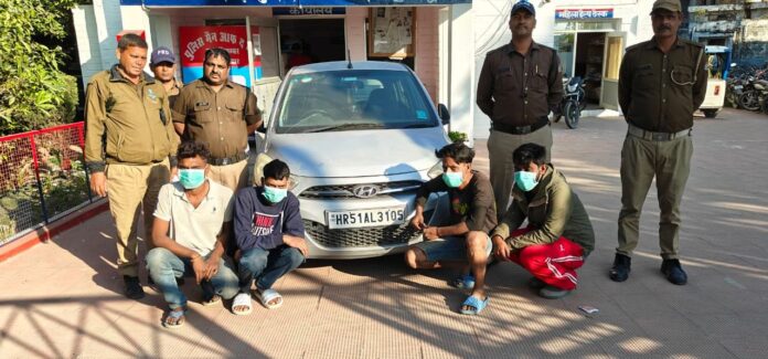 किसी वारदात को अन्जाम देने की फिराक में घूम रहे चार बदमाश गिरफ्तार