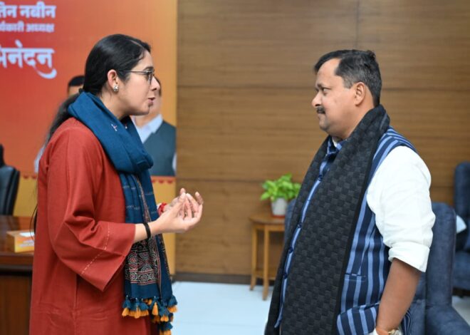 भाजपा प्रदेश मंत्री नेहा जोशी ने राष्ट्रीय कार्यकारी अध्यक्ष नितिन नवीन से की शिष्टाचार भेंट