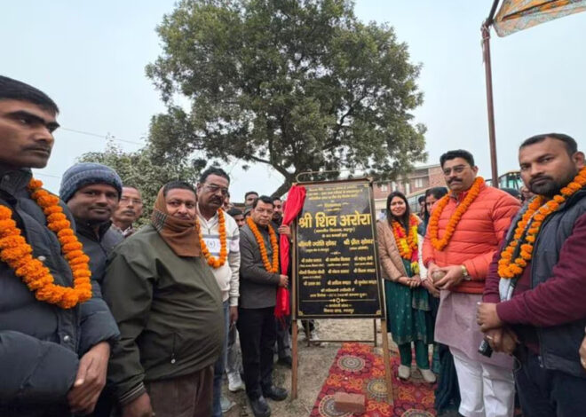 मकरन्दपुर में 25 लाख की लागत से टीन शेड निर्माण का शिलान्यास