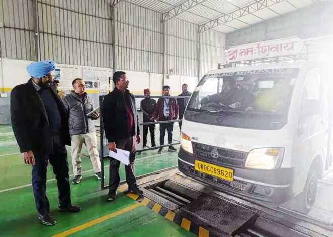 आरटीओ गुरदेव सिंह ने किया लालपुर स्थित स्वचालित परीक्षण केंद्र का निरीक्षण