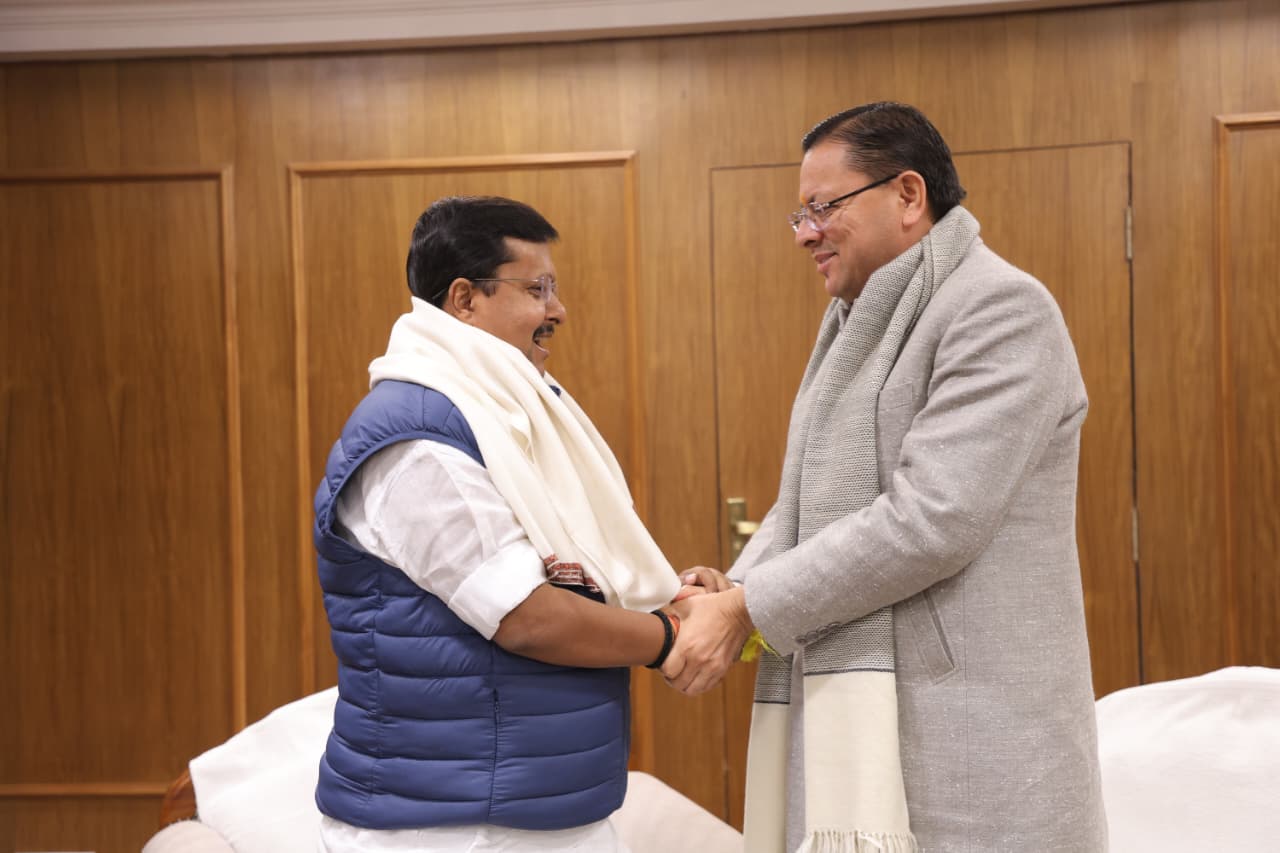 सीएम धामी ने की भाजपा के राष्ट्रीय कार्यकारी अध्यक्ष नितिन नबीन से शिष्टाचार भेंट  