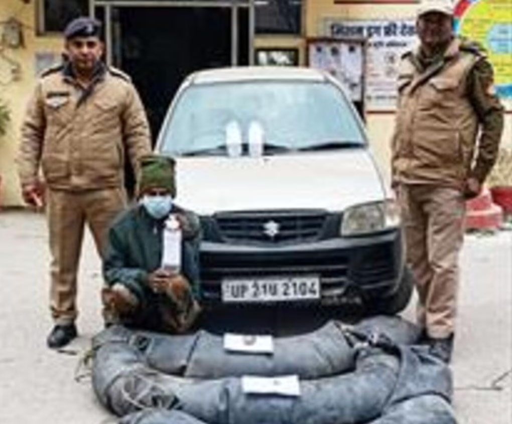 कार से 240 लीटर शराब बरामद