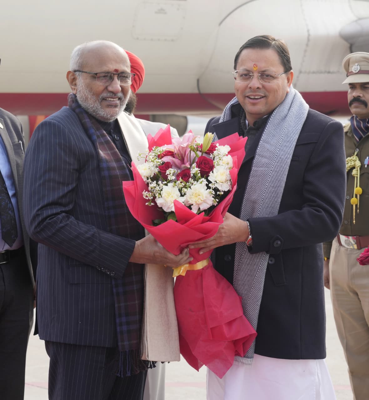  राज्यपाल और मुख्यमंत्री ने किया उपराष्ट्रपति राधाकृष्णन के उत्तराखंड आगमन पर स्वागत