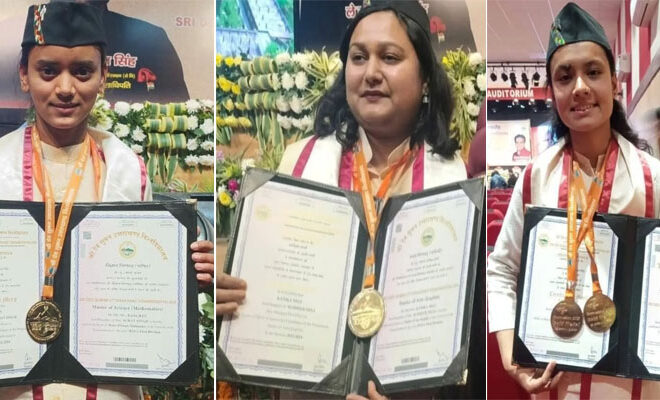 कर्णप्रयाग महाविद्यालय की तीन छात्राओं को मिले स्वर्ण पदक