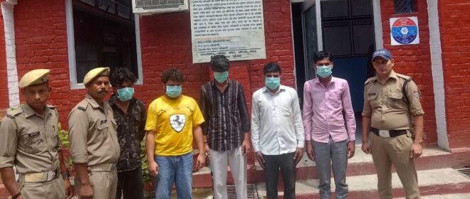 शांति व्यवस्था भंग करने पर पांच हिरासत में