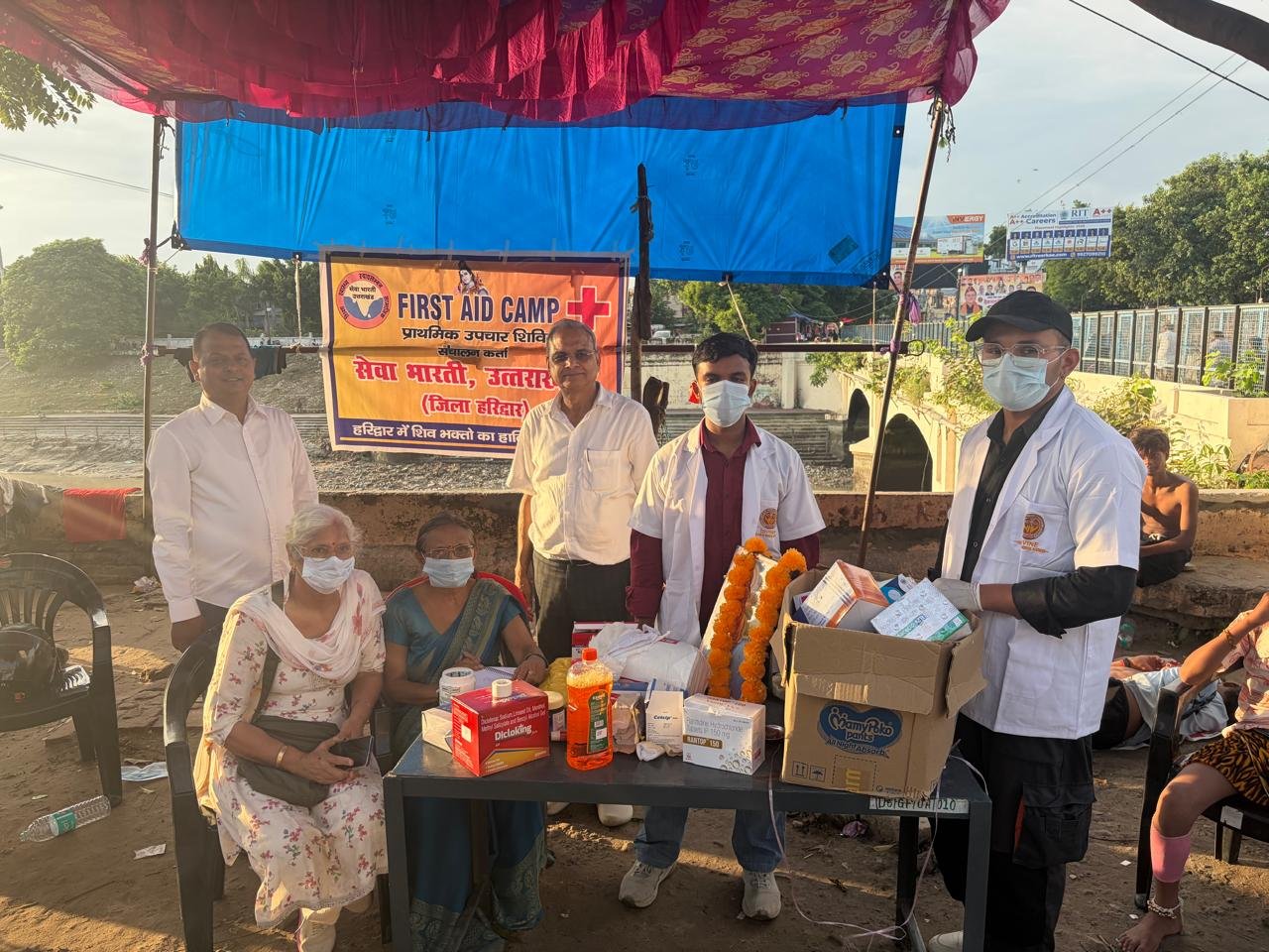 सेवा भारती ने 3 स्थानों पर प्रारम्भ किया कावड़ स्वस्थ्य सेवा शिविर